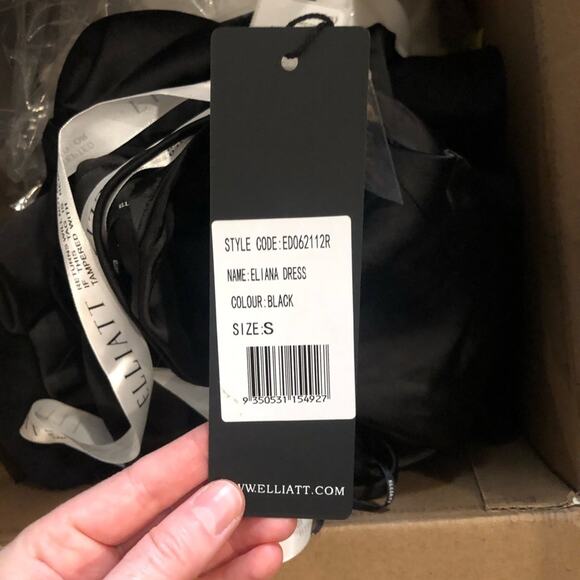 NWT Elliatt Eliana Black Ruffle Maxi Dress with Slit - Picture 5 of 5